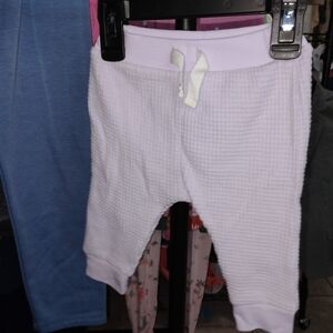 Carter's White Textured Joggers for Kids